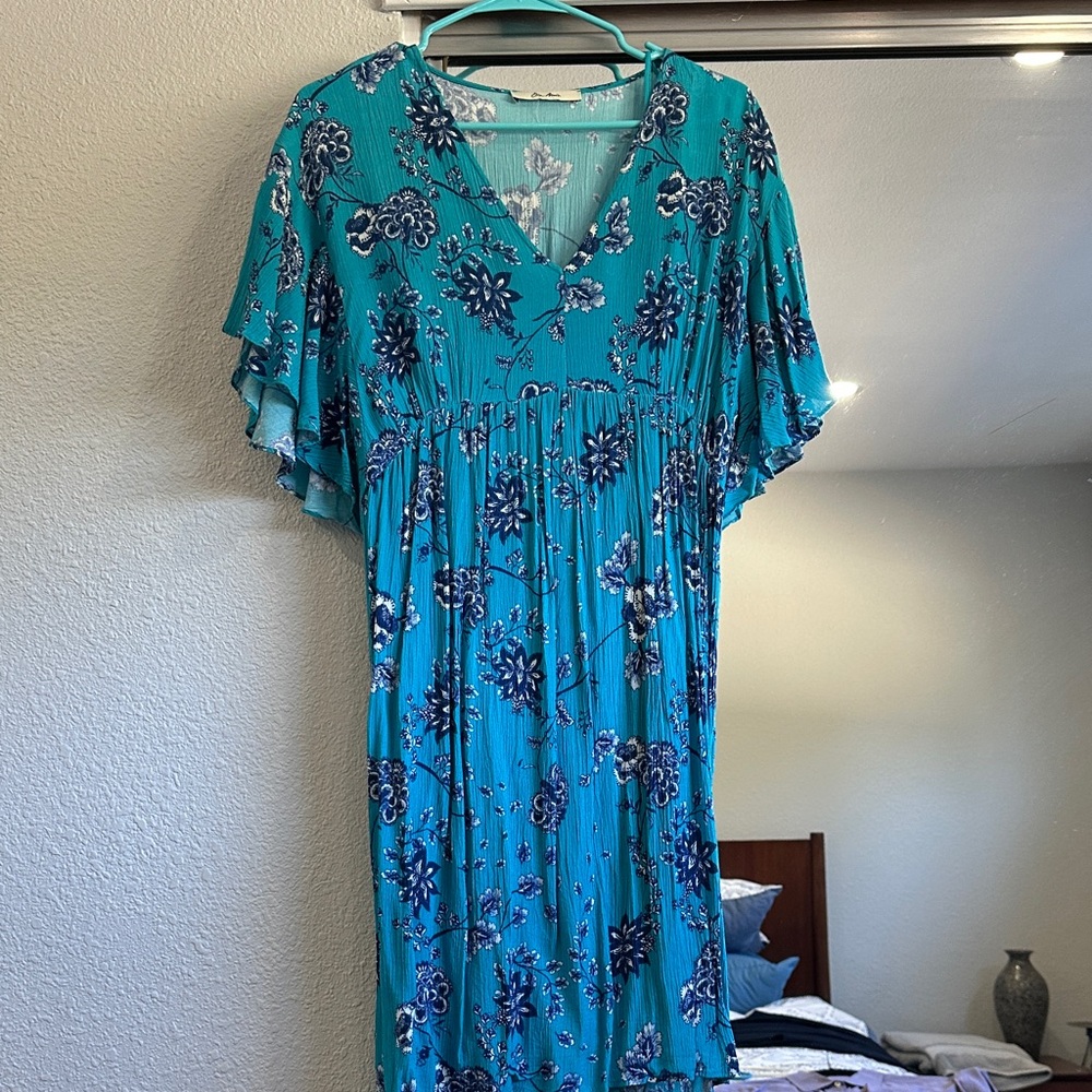 Floral Blue Dress